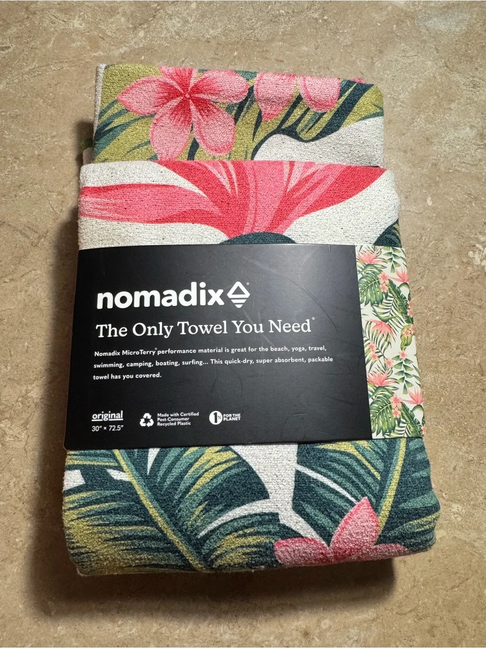 Nomadix Pink Tropical MicroTerry Quick Dry Anti-Sand Towel